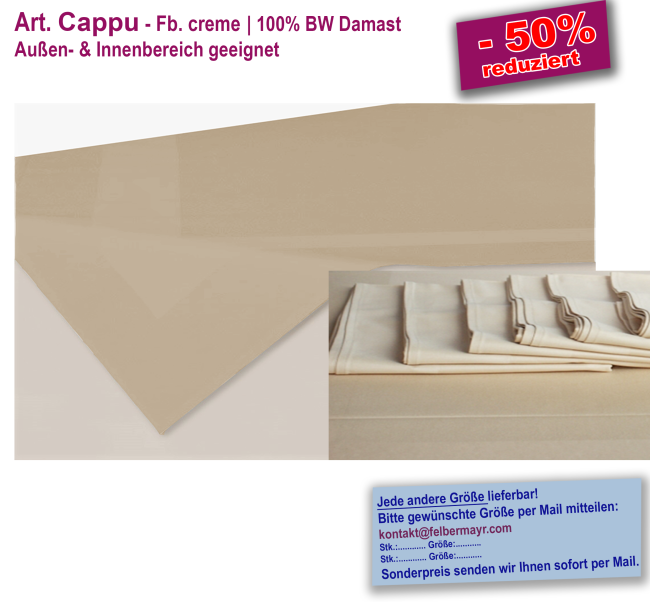 Deckserviette Cappu - Fb. creme